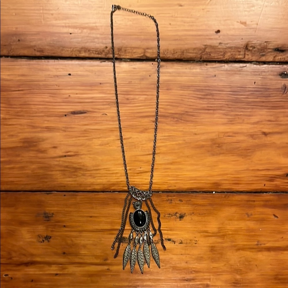Elegant Black and Silver Necklace